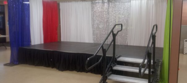 4 by 8 staging section